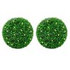 vidaXL Boules de buis artificielles avec lumi&egrave;res LED 2 pcs vert 55 cm