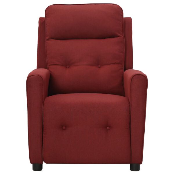 vidaXL Fauteuil de massage Rouge bordeaux Tissu
