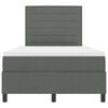vidaXL Lit &agrave; ressorts avec matelas Gris fonc&eacute; 120 x 200 cm tissu