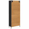 vidaXL Haut Armoire Ch&ecirc;ne noir 69,5 x 34 x 180 cm Bois d'ing&eacute;nierie