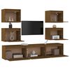 vidaXL Meubles TV 7 pcs Marron miel Bois massif de pin
