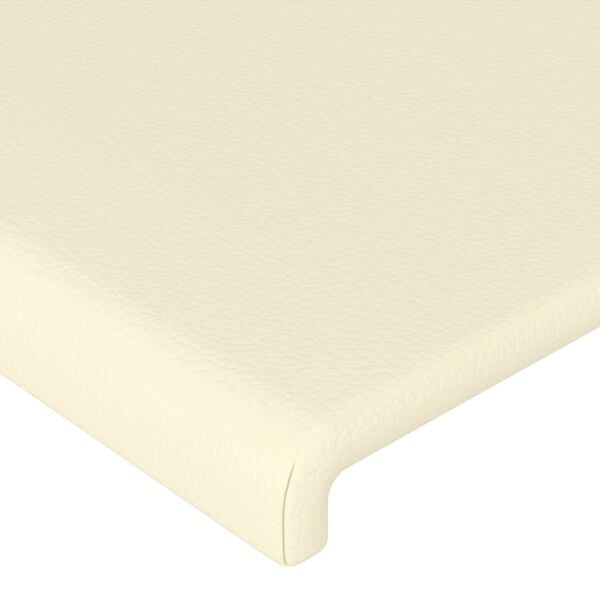 vidaXL T&ecirc;tes de lit 2 pcs Cr&egrave;me 72x5x78/88 cm Similicuir