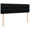 vidaXL Lit ottoman avec matelas noir 140x200 cm tissu