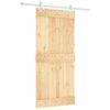 vidaXL Porte coulissante Naturel et Blanc 95 x 210 cm