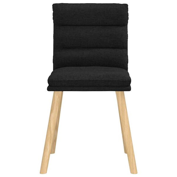 vidaXL Chaises &agrave; manger lot de 6 noir tissu