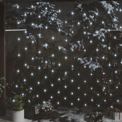 vidaXL Filet lumineux blanc froid de Noël 3x2 m 204 LED Int/extérieur