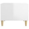 vidaXL Tables basses 2 pcs blanc brillant 50x50x40cm bois d'ing&eacute;nierie