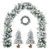 vidaXL Mini arbre de No&euml;l 45 cm PVC et PE Vert et blanc