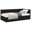 vidaXL Cadre de lit d'angle avec matelas 2 pcs Vert Velours