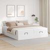VidaXL Cadre de lit ottoman avec matelas blanc 160x200 cm similicuir