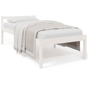 vidaXL Lit pour personne &acirc;g&eacute;e sans matelas blanc 90x190 cm