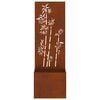 vidaXL &Eacute;cran de confidentialit&eacute; de jardin Floral Rouill&eacute; 50 x 140 cm