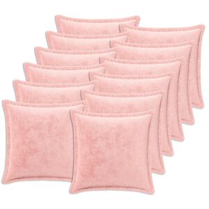 vidaXL Coussin de jet&eacute; 12 pc HOUTEN Rose 40 x 40 cm Flanelle