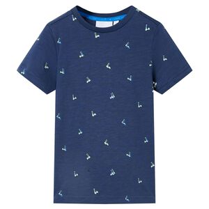 T-shirt pour enfants bleu fonc&eacute; 92