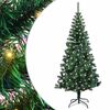 vidaXL Sapin de No&euml;l artificiel pr&eacute;-&eacute;clair&eacute; Vert 150 cm PVC et m&eacute;tal