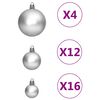 vidaXL Ensemble de boules de No&euml;l 111 pi&egrave;ces argent&eacute; polystyr&egrave;ne