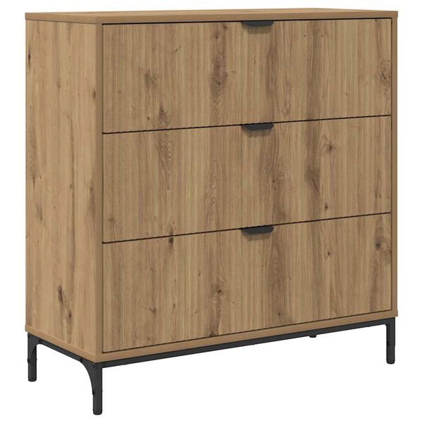 vidaXL Buffet Ch&ecirc;ne artisanal 79,5 x 33 x 82 cm Bois d'ing&eacute;nierie