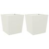 vidaXL Jardini&egrave;res 2 pcs blanc 50x50x50 cm acier