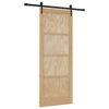 vidaXL Porte coulissante ORKDAL Marron 83 x 211 cm Bois de pin massif
