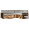 vidaXL Ensemble de canap&eacute;s d'ext&eacute;rieur 4 pc Naturel et gris clair