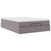 VidaXL Cadre de lit ottoman avec matelas gris 140x190 cm similicuir