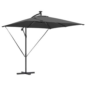 vidaXL Parasol Anthracite 249 x 249 x 250 cm Polyester et Aluminium