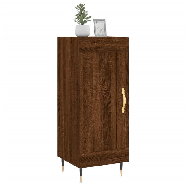 vidaXL Buffet Ch&ecirc;ne marron 34,5x34x90 cm Bois d'ing&eacute;nierie