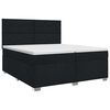 vidaXL Lit boxspring avec matelas Noir 200 x 200 cm Tissu