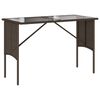 vidaXL Ensemble à manger de jardin 3 pcs et coussins marron poly rotin