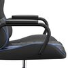 vidaXL Chaise de jeu de massage bleu et noir similicuir