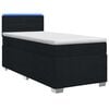 vidaXL Lit de box spring avec matelas et LED Noir 90 x 190 cm Tissu