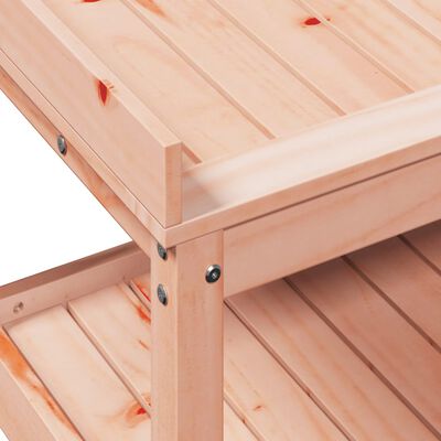 vidaXL Table de rempotage avec étagères bois massif de douglas