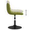 vidaXL Chaise pivotante de salle &agrave; manger Vert clair Velours