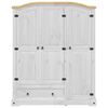 vidaXL Garde-robe Corona blanc 151,5x52x186 cm bois de pin massif