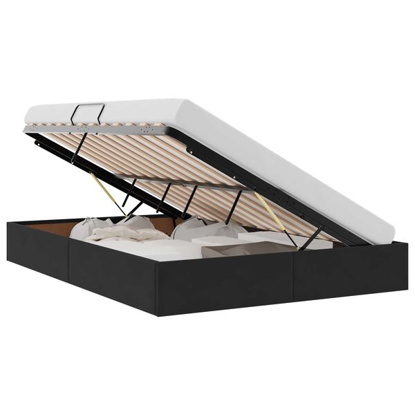 vidaXL Lit de Rangement avec t&ecirc;te de lit Noir 135 x 190 cm Velours