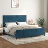 vidaXL Cadre de lit sans matelas bleu fonc&eacute; 160x200 cm velours