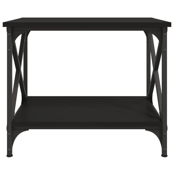 vidaXL Table d'appoint Noir 55x38x45 cm Bois d'ingénierie