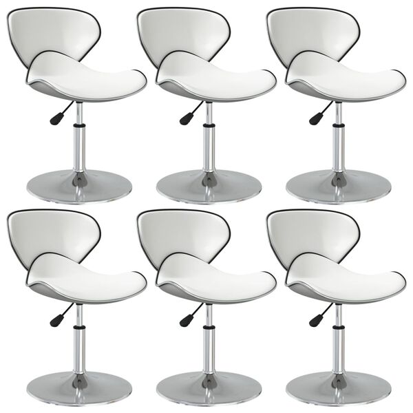 vidaXL Chaises &agrave; manger lot de 6 blanc similicuir