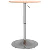 vidaXL Table de bar &Oslash;50x89,5 cm bois massif de h&ecirc;tre