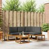 vidaXL Ensemble de canap&eacute;s d'ext&eacute;rieur 5 Pi&egrave;ce Naturel et Anthracite