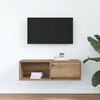 vidaXL Meuble TV ch&ecirc;ne artisanal 80x31x25,5 cm bois d'ing&eacute;nierie