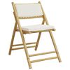 vidaXL Chaises de bistro pliantes lot de 2 et coussins blanc cr&egrave;me