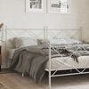 vidaXL T&ecirc;te de lit m&eacute;tal blanc 193 cm