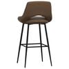 vidaXL Tabouret de bar Marron fonc&eacute; Similicuir