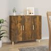 vidaXL Buffet chêne fumé 90x34x80 cm bois d'ingénierie