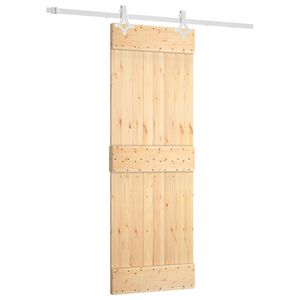 vidaXL Porte coulissante 70 x 210 cm Bois de pin massif (non trait&eacute;)