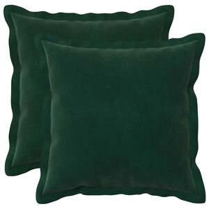 vidaXL Coussin avec oreiller HOUTEN 2 pc Vert fonc&eacute; Fl&oslash;jl