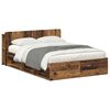 vidaXL Cadre de lit avec rangement Bois ancien 140 x 190 cm