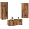 vidaXL Meubles TV muraux 3 pcs vieux bois bois d'ing&eacute;nierie