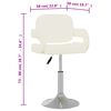 vidaXL Tabouret de bar cr&egrave;me similicuir